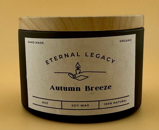 Autumn Breeze 8oz Matte Black Candle Tin