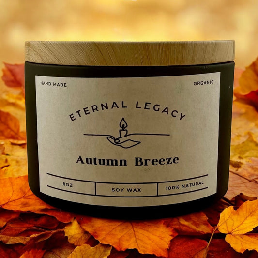 Autumn Breeze 8oz Matte Black Candle Tin