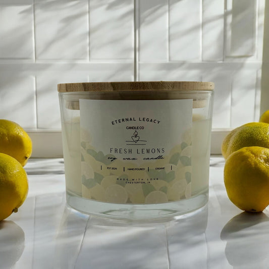 Fresh Lemons 3 Wick Candle 16oz